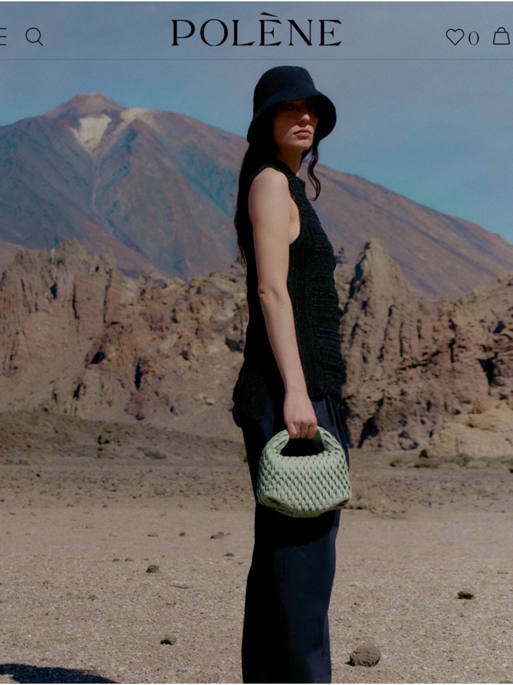 POLENE Mini Hobo Bag in Sage Green! NWOT - Picture 4 of 5